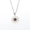 St Justin Sunflower Amber Pendant Necklace- Necklaces & Pendants|Pewter Gifts & Jewelry