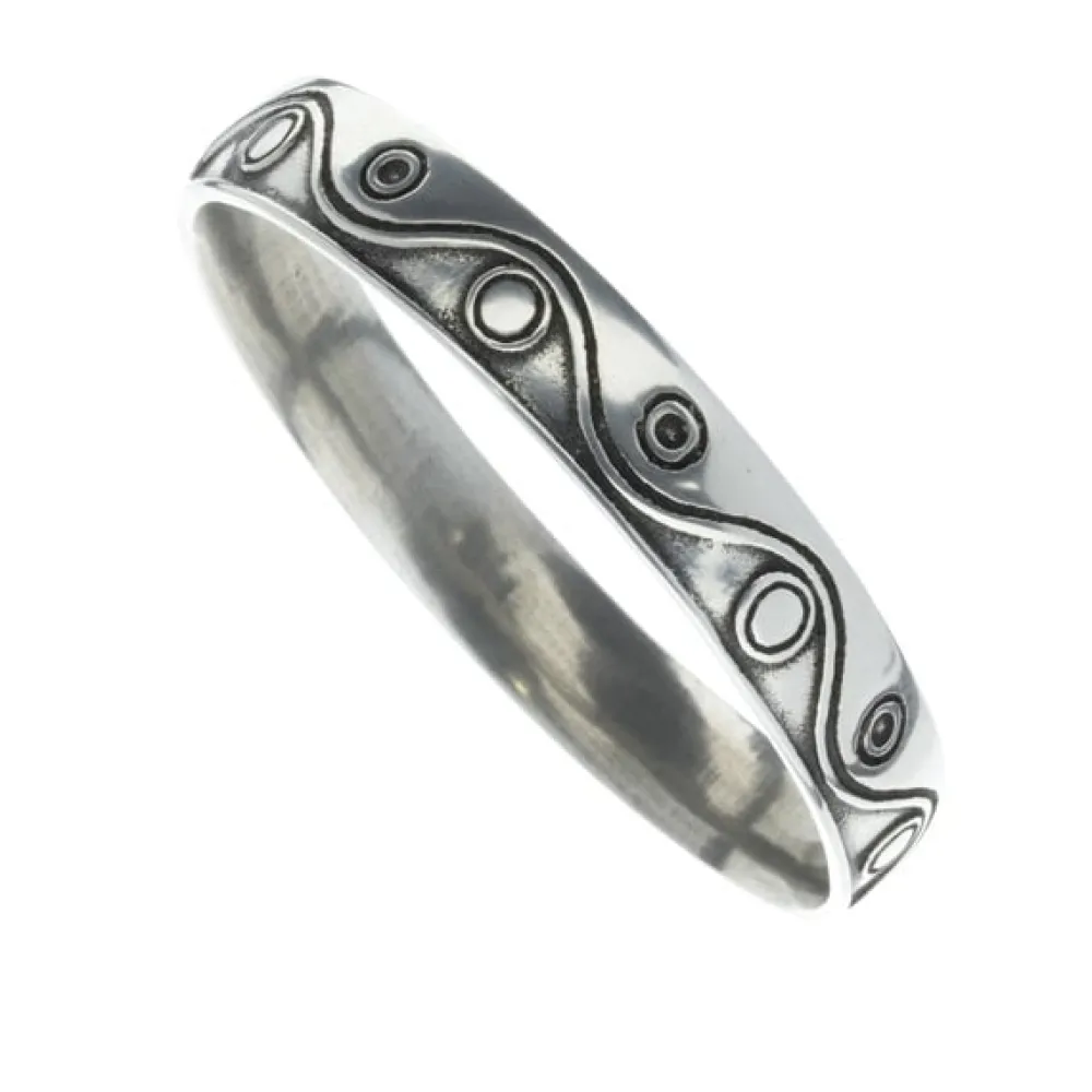 St Justin Yin Yang Bangle (Large)- Bracelets & Bangles|Pewter Gifts & Jewelry