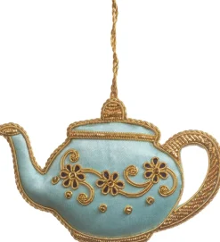 St. Nicolas Blue Teapot Ornament- Souvenirs|St. Nicolas Ornaments