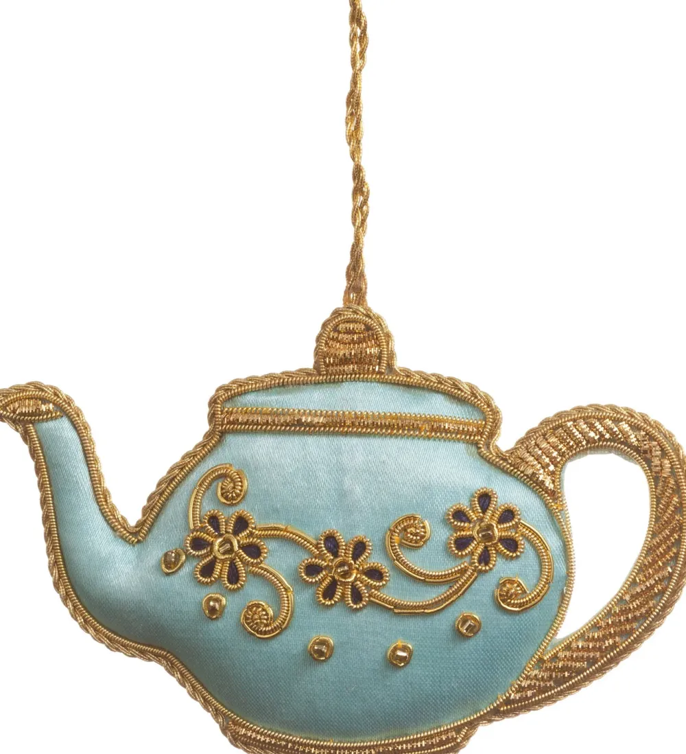 St. Nicolas Blue Teapot Ornament- Souvenirs|St. Nicolas Ornaments