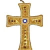 St. Nicolas Gold T Cross with Pearl Border- St. Nicolas Ornaments
