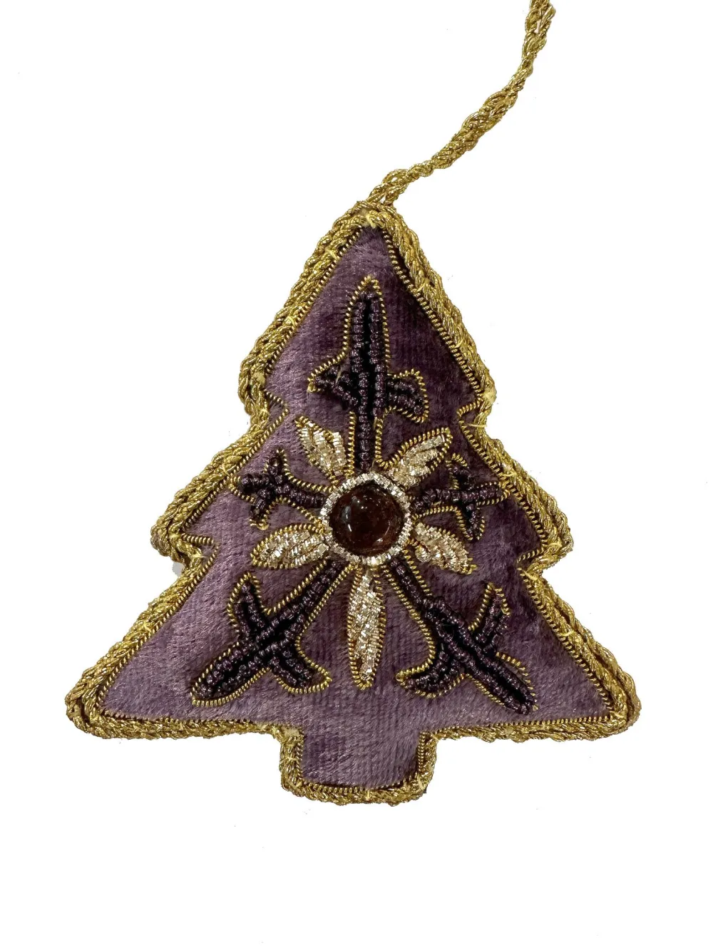 St. Nicolas Light Purple Velvet Tree Ornament- St. Nicolas Ornaments