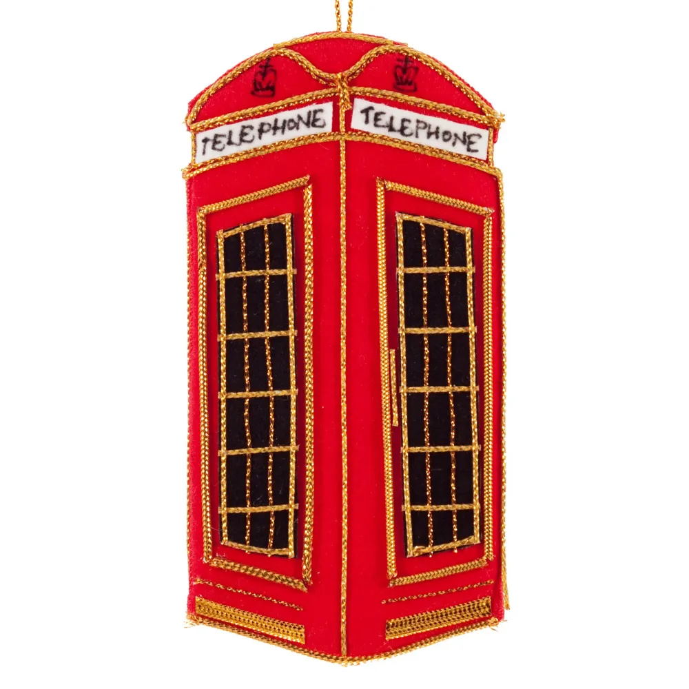 St. Nicolas Telephone Box Ornament- Souvenirs|St. Nicolas Ornaments