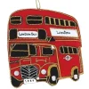 St. Nicolas Velvet London Bus Ornament- Souvenirs|St. Nicolas Ornaments