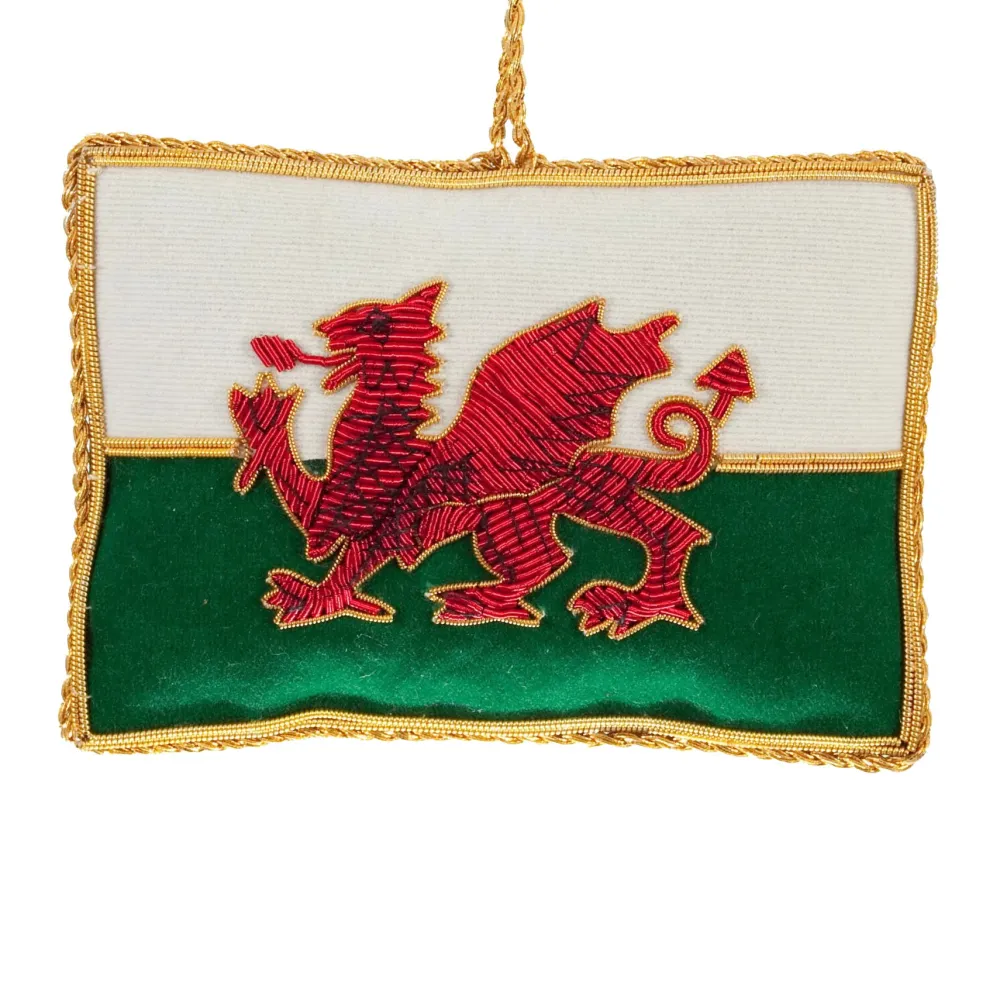 St. Nicolas Welsh Flag Ornament- St. Nicolas Ornaments