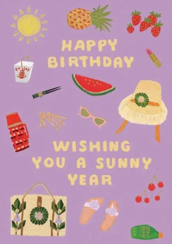 Sunny Accessories Birthday Card- Greeting Cards
