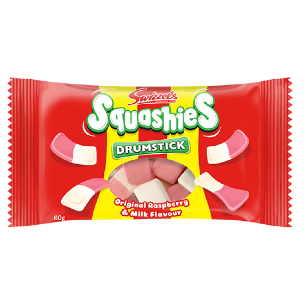 Swizzels Raspberry & Milk Squashies 60g- Sweets