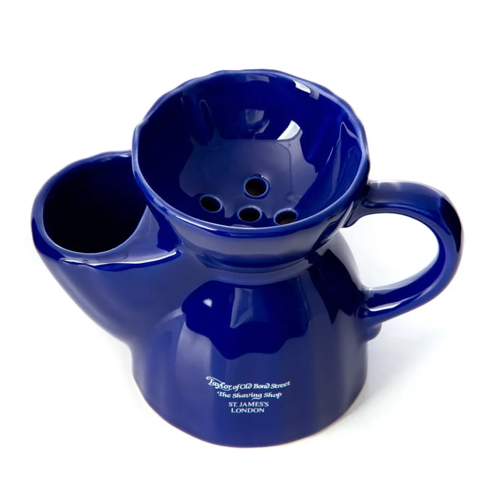 Taylor of Old Bond Street Victorian Ceramic Shaving Mug in Blue- Blades & Shave Accessories