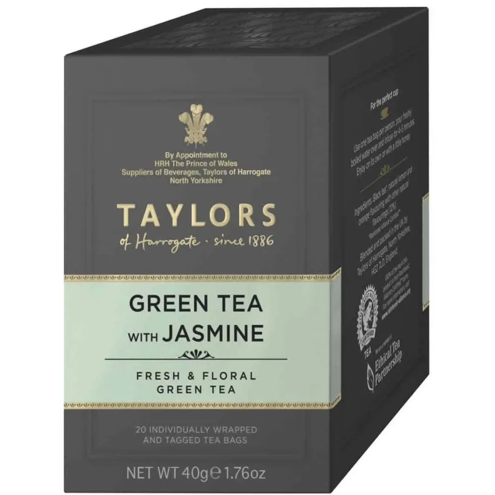 Taylors of Harrogate Taylors Green Tea with Jasmine 20s- Taylors Of Harrogate