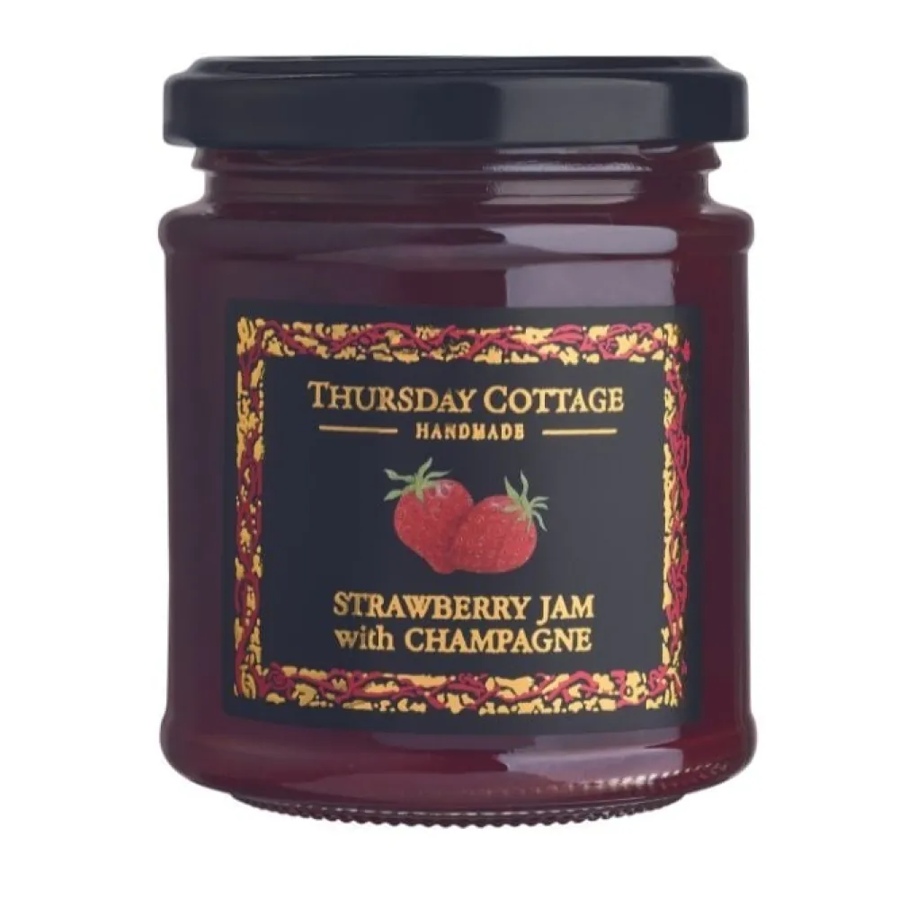 Thursday Cottage Strawberry Jam & Champagne 210g- Jams & Marmalade