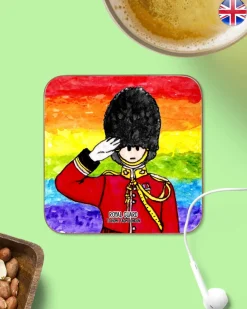 To Home From London Rainbow Guard Magnetic Coaster- Souvenirs
