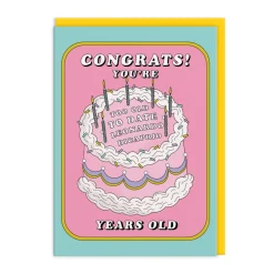Too Old For Leo Birthday Card- Greeting Cards