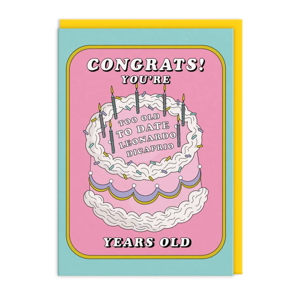 Too Old For Leo Birthday Card- Greeting Cards