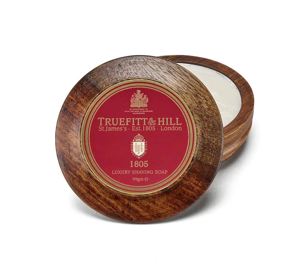 Truefitt & Hill 1805 Luxury Shaving Soap in Wooden Bowl- Shaving Soaps & Cream