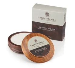 Truefitt & Hill Sandalwood Luxury Shaving Soap in Wooden Bowl- Shaving Soaps & Cream