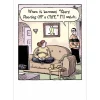 TV Debacle Greeting Card- Greeting Cards
