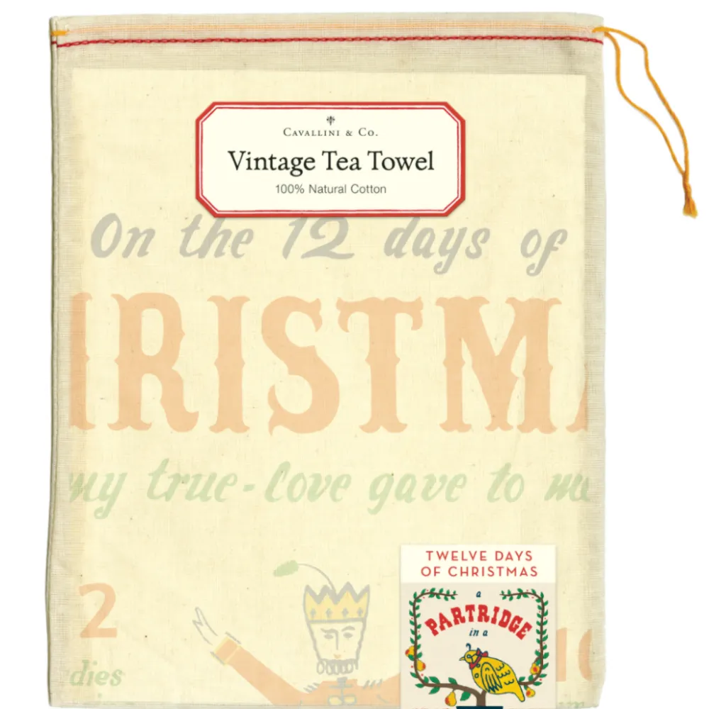 Twelve Days of Christmas Tea Towel- Tea Towels