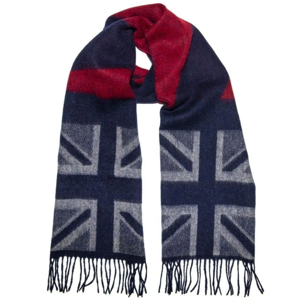 Union Jack Pure Brushed Wool Scarf- Scarves & Wraps|Souvenirs