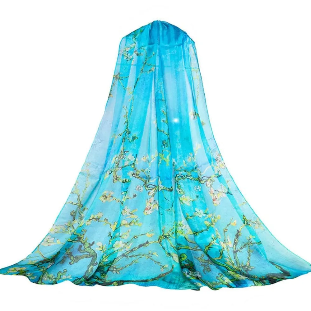 Van Gogh Almond Blossom Silk Scarf- Scarves & Wraps