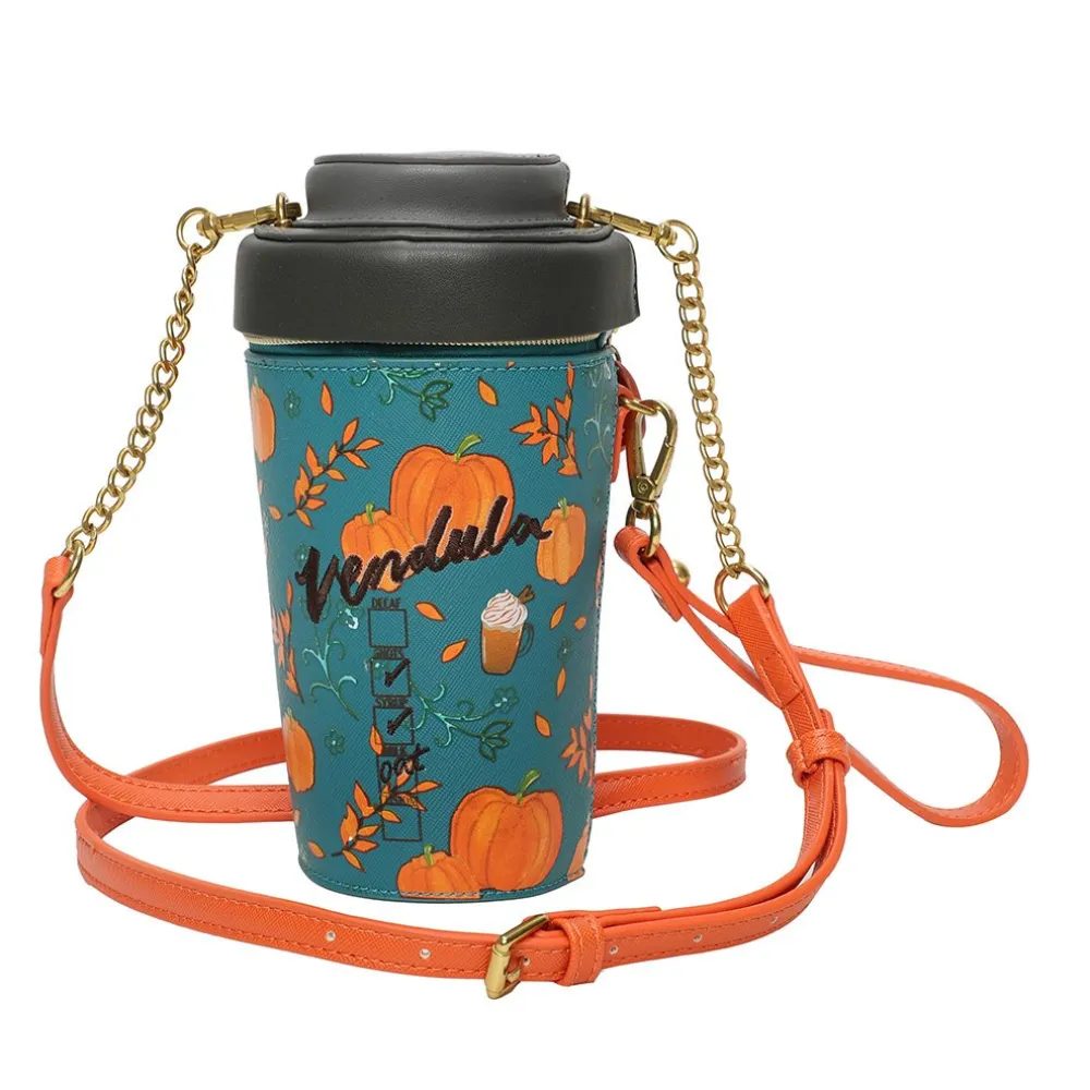 Vendula London Sugar & Spice Coffee Shop Pumpkin Spice Latte Bag- Vendula London