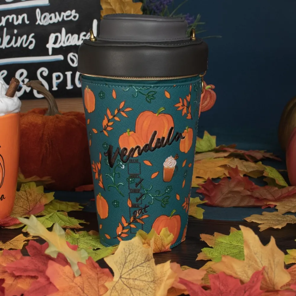 Vendula London Sugar & Spice Coffee Shop Pumpkin Spice Latte Bag- Vendula London
