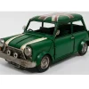 Vintage Transport Green Classic Mini Cooper Model- Home Accents