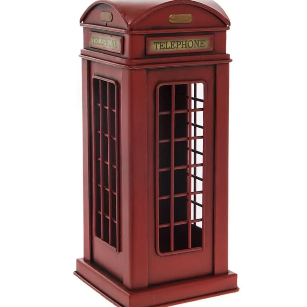 Vintage Transport Red Telephone Box Model Money Bank- Souvenirs|Home Accents