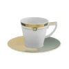 Vista Alegre Art Deco Emerald Espresso Cup & Saucer- Teacups & Saucers