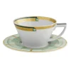 Vista Alegre Art Deco Emerald Teacup & Saucer- Teacups & Saucers