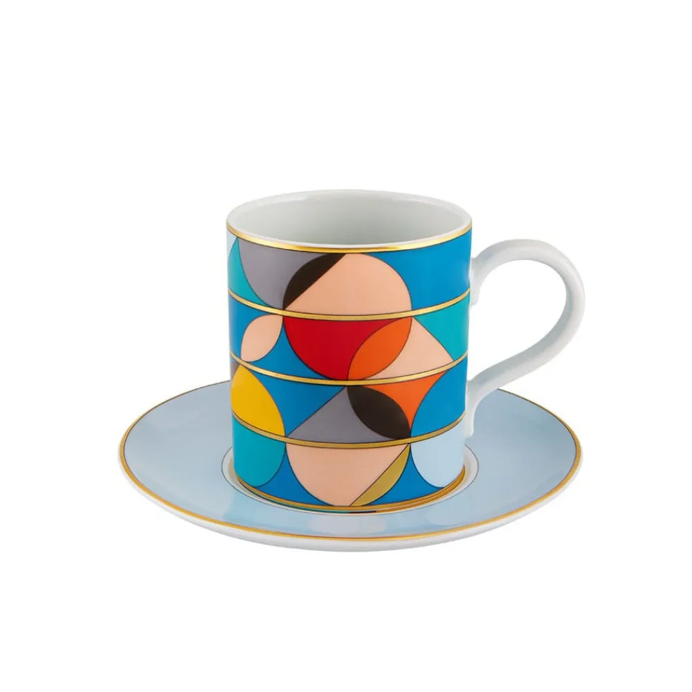 Vista Alegre Futurismo Teacup & Saucer- Teacups & Saucers