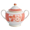 Vista Alegre x Oscar de la Renta Coralina Sugar Bowl- Creamers & Sugar Bowls