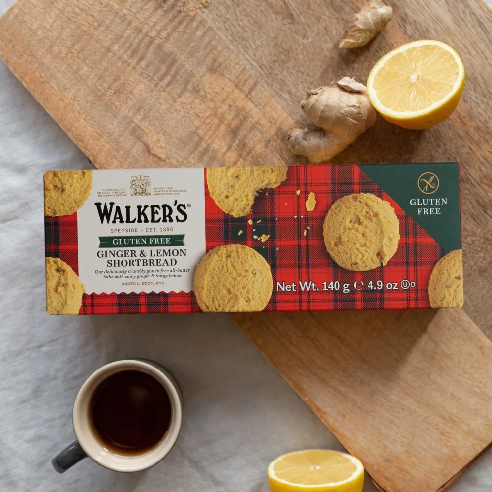 Walker's Shortbread Co. Walker's Gluten Free Ginger & Lemon Shortbread- Biscuits