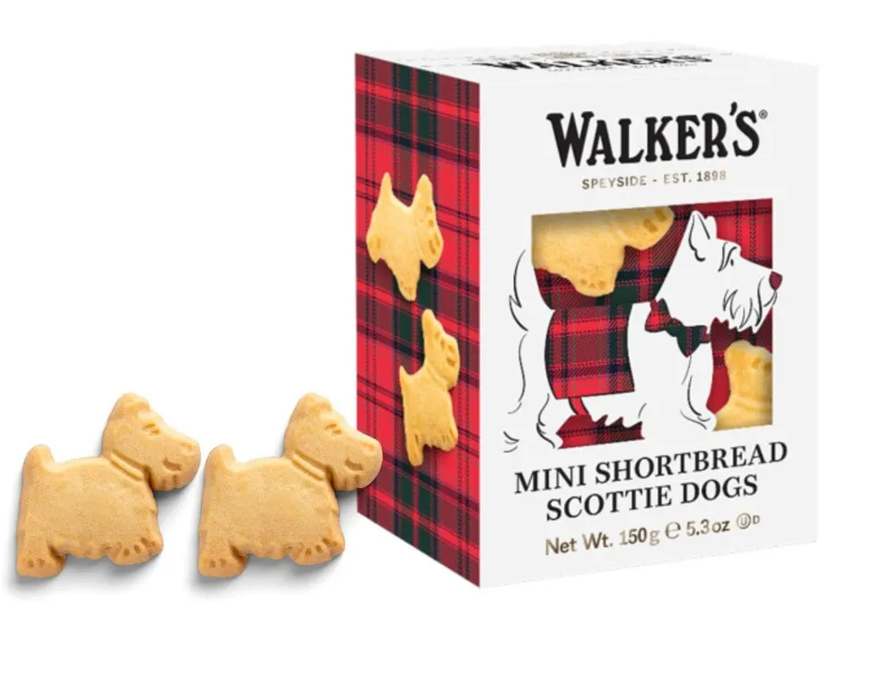 Walker's Shortbread Co. Walkers Festive Mini Scottie Dog Shortbread Box 150g- Biscuits