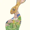 Watercolor Curious Hare Greeting Card- Greeting Cards