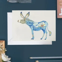 Watercolor Donkey Greeting Card- Greeting Cards