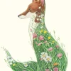 Watercolor Fox in a Meadow Greeting Card- Greeting Cards