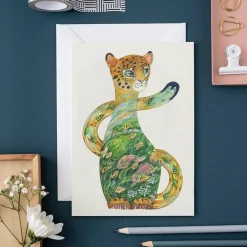 Watercolor Jaguar Cub Greeting Card- Greeting Cards