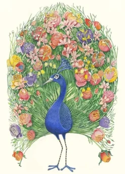 Watercolor Peacock Greeting Card- Greeting Cards