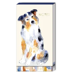 Watercolor Pets Dogs Australian Shepherd Tall Notepad- Journals & Other Stationery