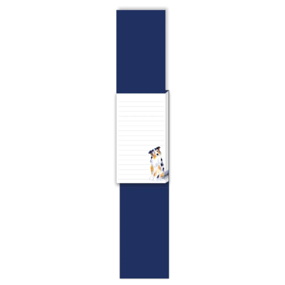 Watercolor Pets Dogs Australian Shepherd Tall Notepad- Journals & Other Stationery