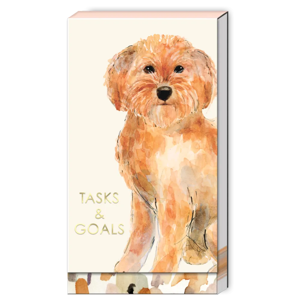 Watercolor Pets Dogs Golden Doodle Tall Notepad- Journals & Other Stationery