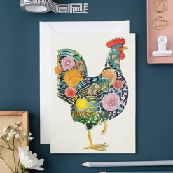 Watercolour Chicken Greeting Card- Greeting Cards