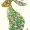 Watercolour Hare in a Meadow Greeting Card- Greeting Cards