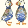 Watercolour Two Puffins Greeting Card- Greeting Cards