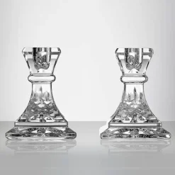 Waterford Giftology Lismore Candlestick 4" Pair (Orange Tube)- Home Accents|Waterford