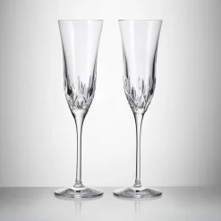 Waterford Lismore Essence Champagne Flute Pair- Glasses & Steins|Waterford