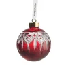 Waterford Lismore Red Bauble Christmas Ornament- Waterford