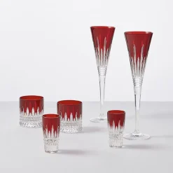 Waterford New Year Celebration 2024 Scarlet Flute Pair- Waterford|Glasses & Steins
