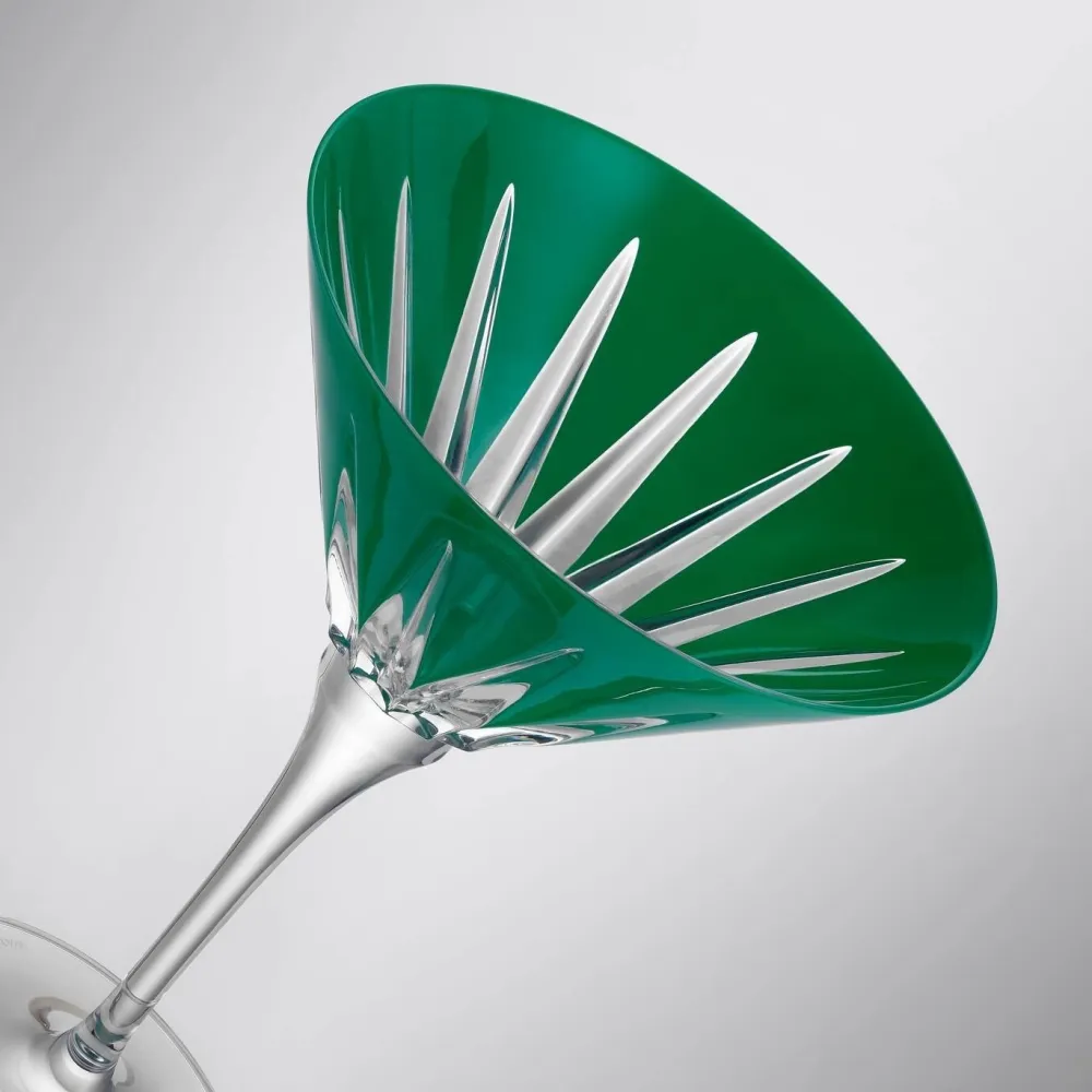 Waterford New Year Firework Green Martini Glass Pair- Waterford|Glasses & Steins