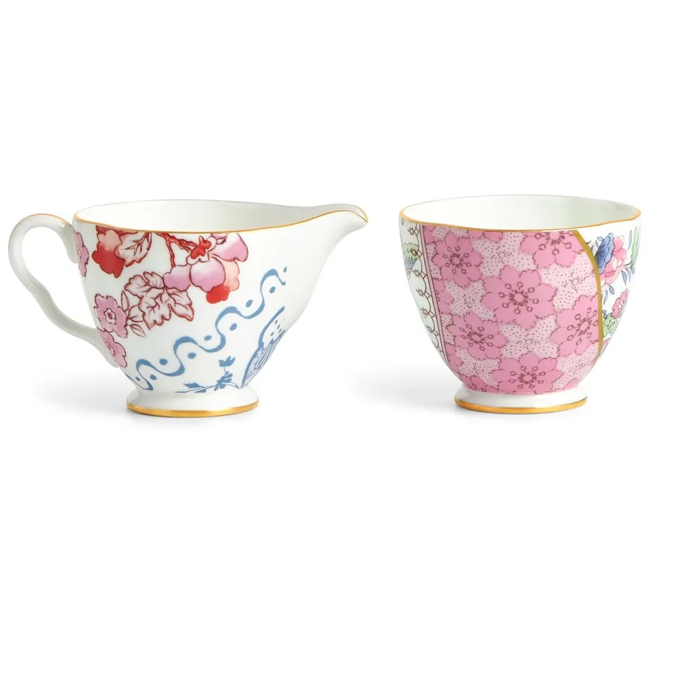Wedgwood Butterfly Bloom Creamer & Sugar Set- Creamers & Sugar Bowls
